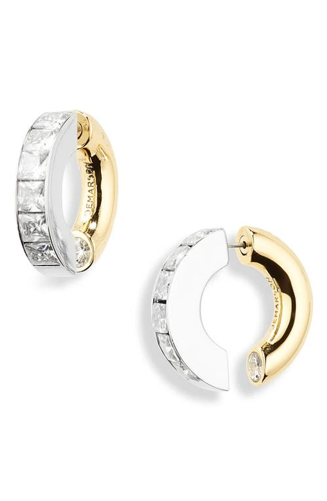 DEMARSON Lola Front/Back Hoop Earrings in Gold at Nordstrom