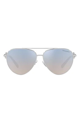 Tiffany & Co. 59mm Gradient Pilot Sunglasses in Silver at Nordstrom