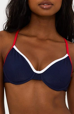 Beach Riot Kori Colorblock Underwire Bikini Top Americana at Nordstrom,