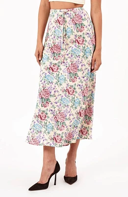 Rolla's Rosette Linen Blend Maxi Skirt Buttercream at Nordstrom,