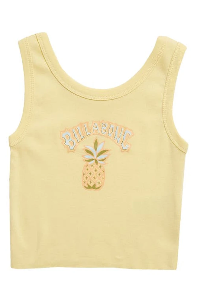 Billabong Kids' Stay Sunny Cotton Graphic Crop Tank Cali Rays at Nordstrom