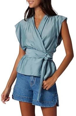 Joie Ashlele Tie Waist Wrap Top at Nordstrom,