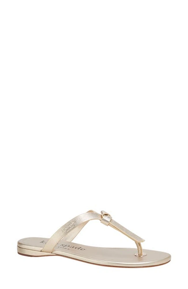 Kate Spade New York knott flip flop Pale Gold at Nordstrom,