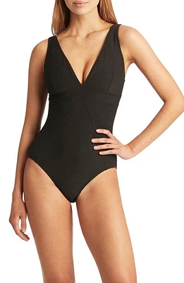 Sea Level Panel Line Multifit One-Piece Swimsuit at Nordstrom, Us