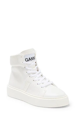 Ganni High Top Sneaker in Egret at Nordstrom, Size 7Us