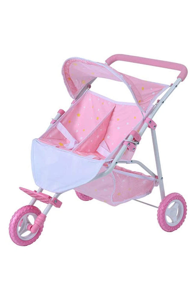 Teamson Kids Olivia's Little World Twinkle Star Princess Collection Twin Doll Stroller in Pink at Nordstrom