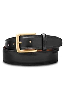 Bosca Amalfi Leather Belt in Black at Nordstrom, Size 38