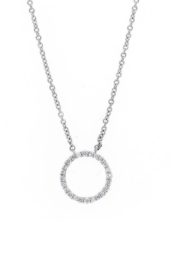 Bony Levy Icons Petite Circle Pendant Necklace in White Gold at Nordstrom, Size 18 In