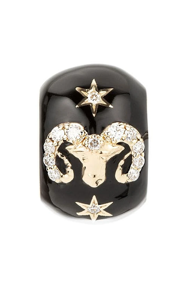 Adina Reyter Zodiac Ceramic & Diamond Bead Charm in Yellow Gold /Aries at Nordstrom