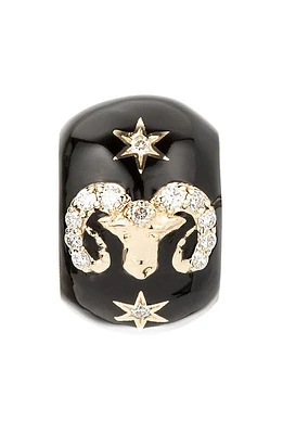 Adina Reyter Zodiac Ceramic & Diamond Bead Charm in Yellow Gold /Aries at Nordstrom