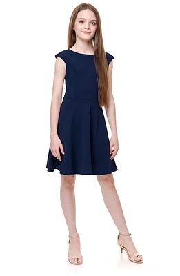 Un Deux Trois Kids' Cap Sleeve Dress Blue at Nordstrom,