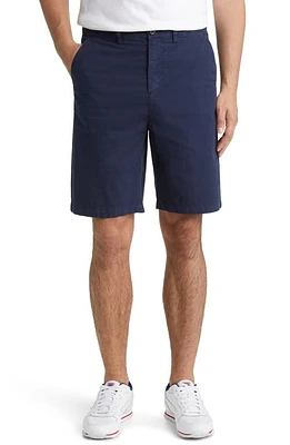 NORTH SAILS Flat Front Stretch Cotton Shorts in Navy at Nordstrom, Size 34