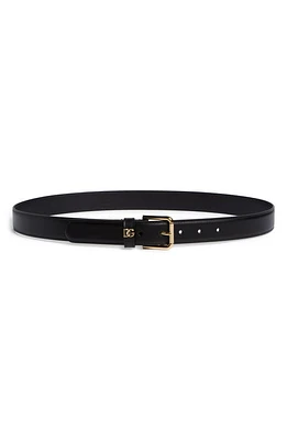 Dolce & Gabbana Logo Leather Belt Black at Nordstrom,