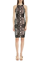 Balmain Python Jacquard Knit Sheath Dress Ugl Pale Green/Multi at Nordstrom, Us