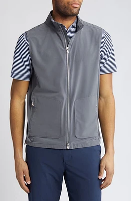 Peter Millar Crown Crafted Water Resistant Contour Vest Iron at Nordstrom,