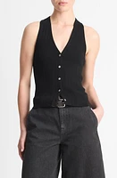 Vince Rib Button-Up Cotton Sweater Vest at Nordstrom,