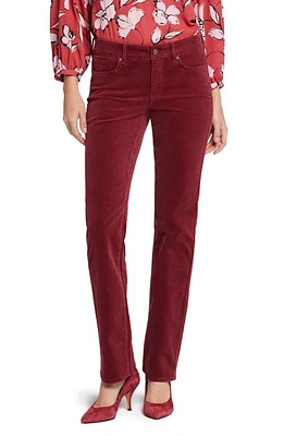 NYDJ Marilyn Corduroy Straight Leg Pants Cranberry Pie at Nordstrom,