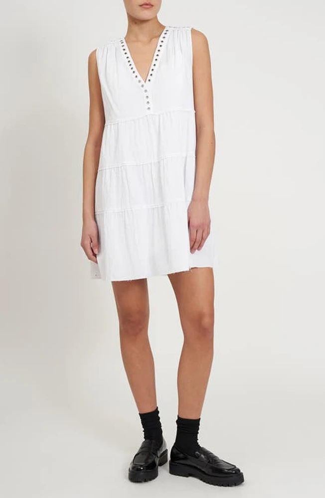 Rebecca Minkoff Gigi Grommet Sleeveless Minidress Bright White at Nordstrom,