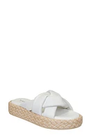 Naked Feet Cupro Espadrille Platform Slide Sandal in Chamois at Nordstrom, Size 9