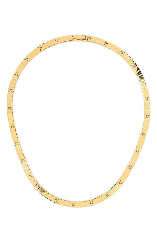 IVI Los Angeles Slim Slot Chain Necklace in Yellow Gold at Nordstrom, Size 18