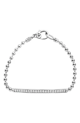 LAGOS Caviar Spark Diamond Bracelet in Silver at Nordstrom, Size 6.5