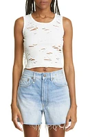 R13 Women's Distressed Cotton Tank Ecru at Nordstrom,