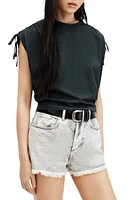 AllSaints Cassie Tie Sleeve Cotton T-Shirt at Nordstrom,