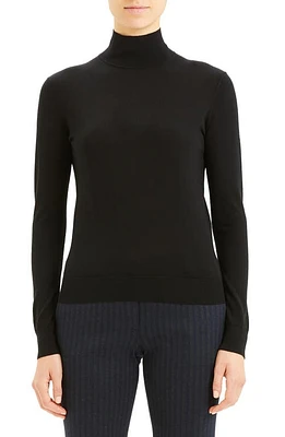 Theory Wool Blend Mock Neck Sweater in Black at Nordstrom, Size Small