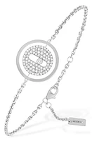 Messika Lucky Move Pavé Diamond Pendant Bracelet in White Gold/Diamond at Nordstrom, Size 7.5 In