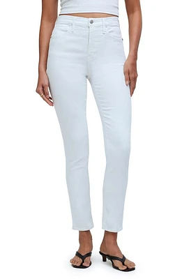 Madewell High Waist Ankle Stovepipe Jeans Pure White at Nordstrom,