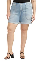 JAG Alex Safari Denim Shorts in Nassau Blue at Nordstrom, Size 20W