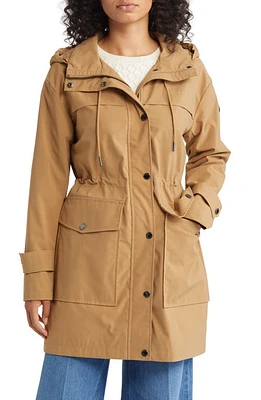 MICHAEL Michael Kors Hooded Anorak Jacket in Dark Camel at Nordstrom, Size Medium