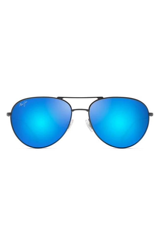 Maui Jim Walaka 57mm PolarizedPlus2 Aviator Sunglasses in Dove Grey at Nordstrom