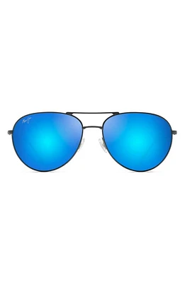 Maui Jim Walaka 57mm PolarizedPlus2 Aviator Sunglasses in Dove Grey at Nordstrom