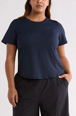 zella Motivate Mesh Top Navy Sapphire at Nordstrom,