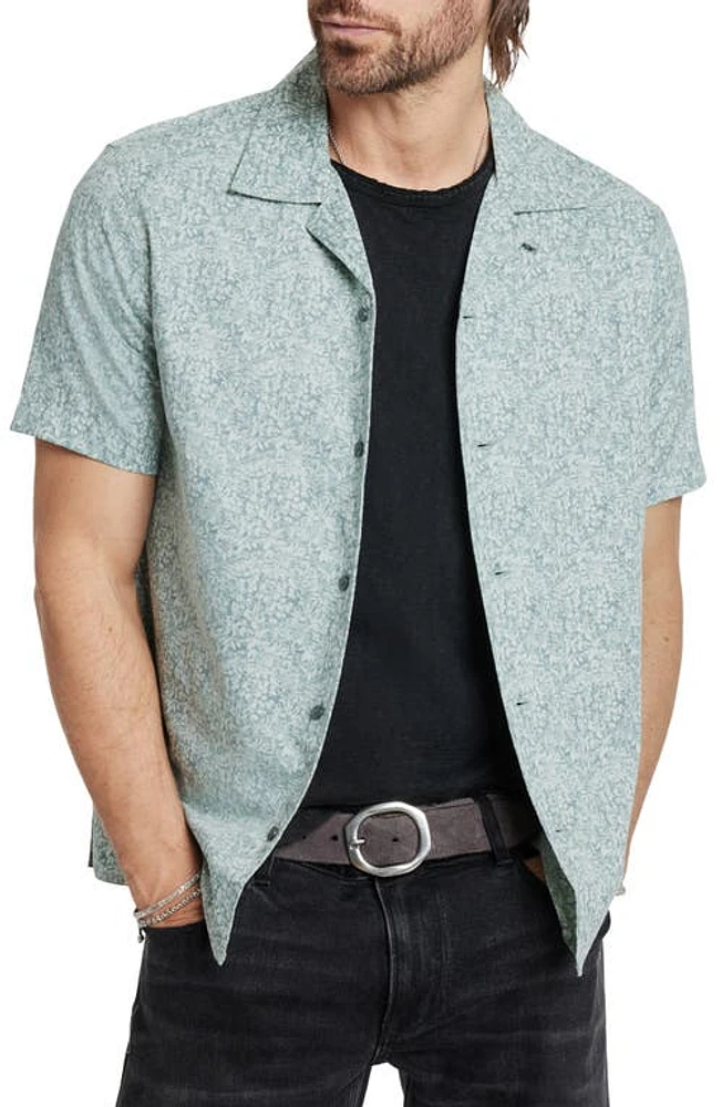 John Varvatos Danny Jungle Print Camp Shirt at Nordstrom,