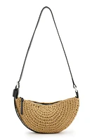 AllSaints Half Moon Knot Crossbody Bag in Almond at Nordstrom