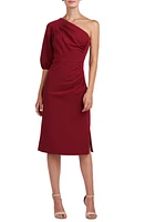 Kay Unger Brea One-Shoulder Sheath Cocktail Dress in Ruby Wine at Nordstrom, Size 6