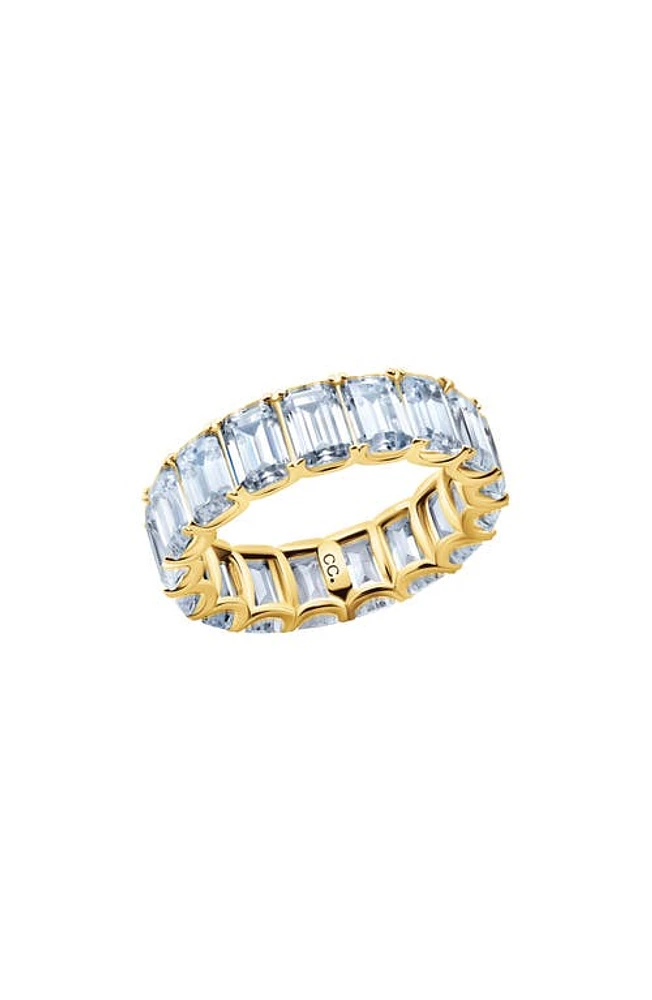 Crislu Emerald Cut Eternity Band Ring in Gold at Nordstrom, Size 8