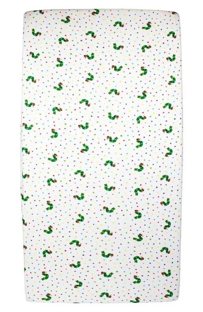 L'Ovedbaby x The Very Hungry Caterpillar Fitted Organic Cotton Crib Sheet at Nordstrom