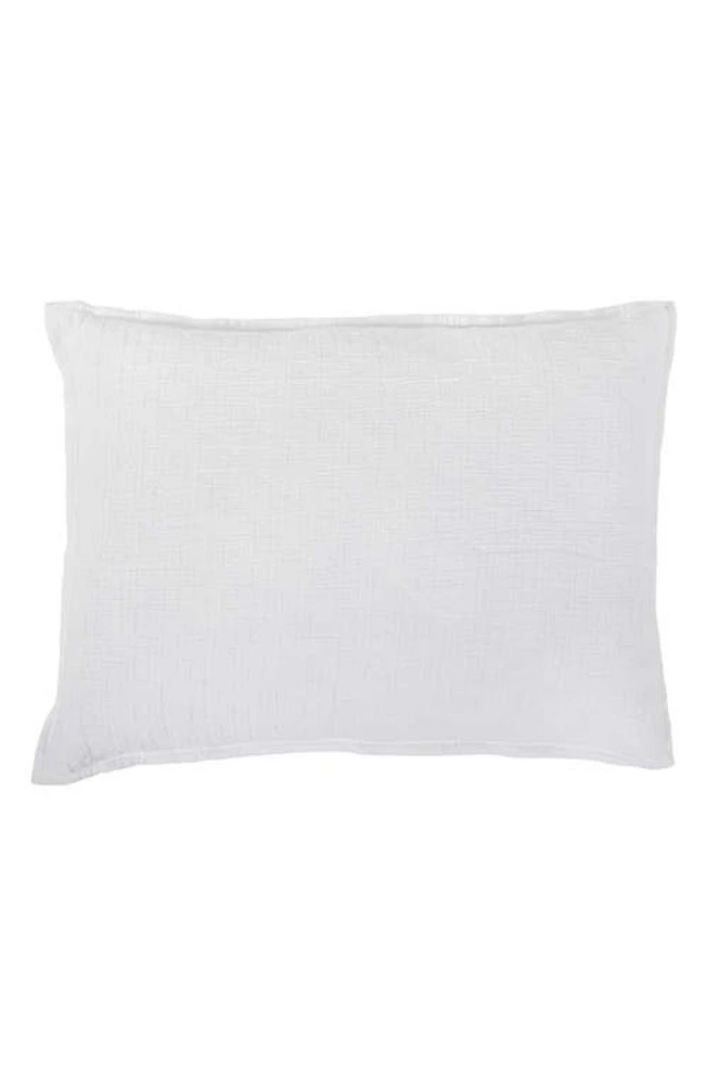 Pom Pom at Home Ojai Textured Cotton Sham in White at Nordstrom