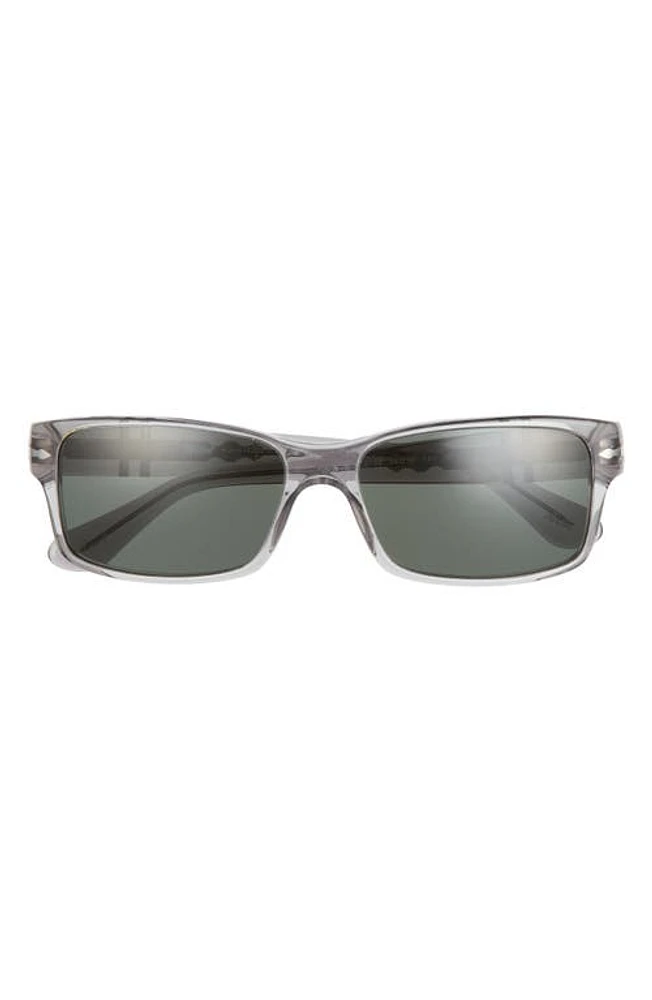 Persol 58mm Rectangular Polarized Sunglasses in Green Pol at Nordstrom