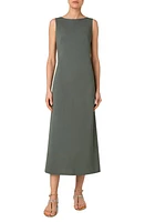 Akris punto Sleeveless Stretch Wool Dress Olive at Nordstrom,