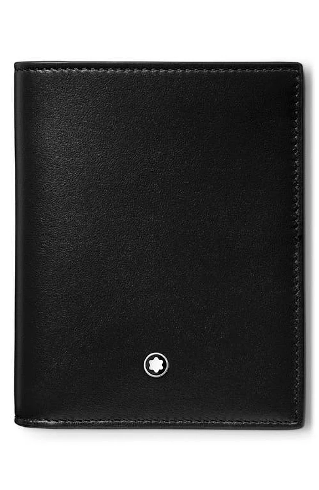 Montblanc Meisterstück Leather Compact Wallet in Black at Nordstrom