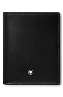 Montblanc Meisterstück Leather Compact Wallet in Black at Nordstrom