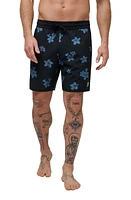 TravisMathew Pineapple Time Swim Trunks Black at Nordstrom,