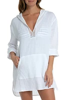 La Blanca Hooded Cotton Gauze Cover-Up Tunic at Nordstrom,