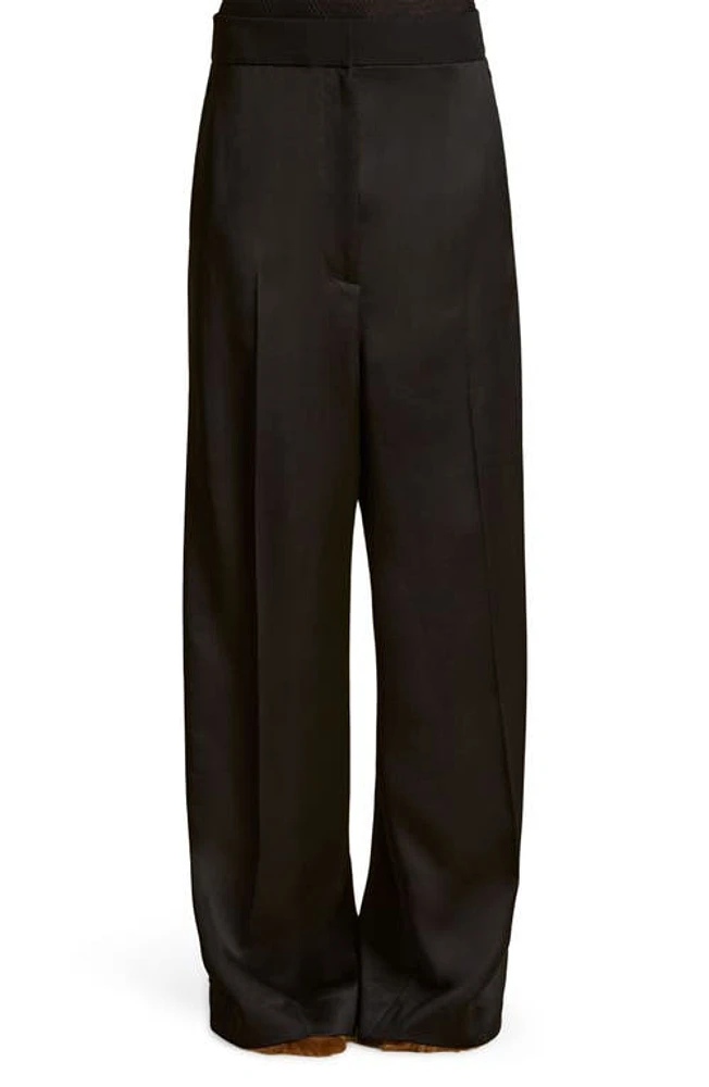 Khaite Banton Loose Fit Pants Black at Nordstrom,