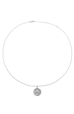 The M Jewelers The Zodiac Medallion Necklace in Silver - Leo at Nordstrom