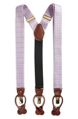 CLIFTON WILSON Lavender Polka Dot Silk Suspenders at Nordstrom